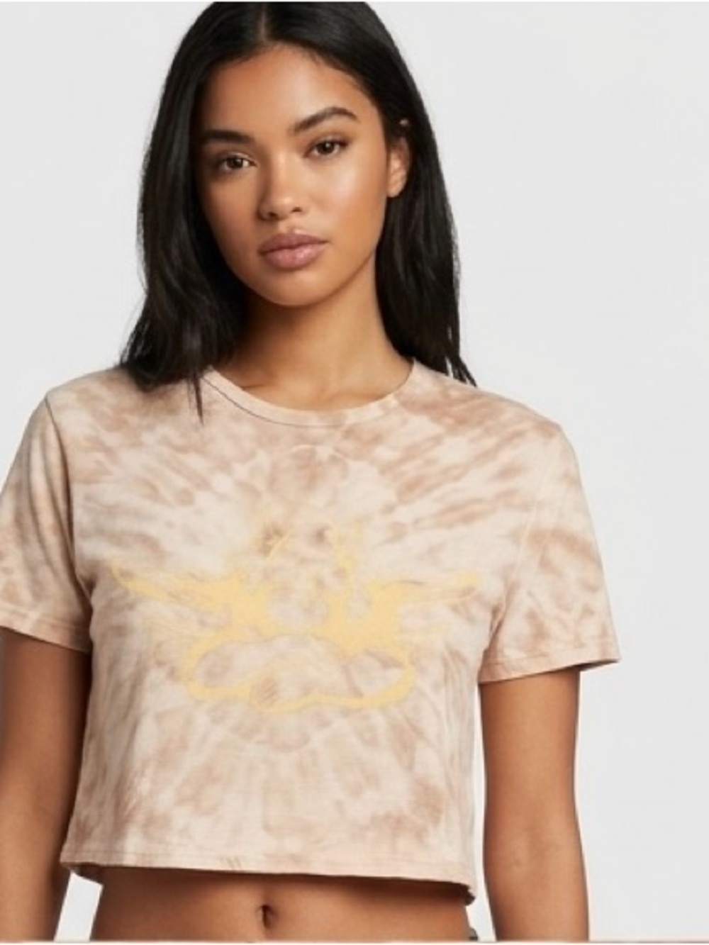 Boys Lie Tie Dye Angel Crop Tee / Short Sleeve Graphic Top - Size M (NWOT)